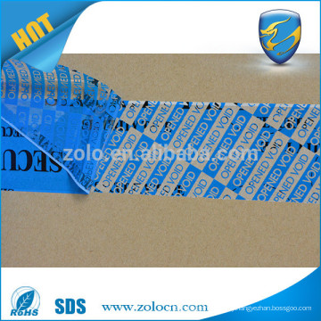 Custom words carton sealing tape security void tape